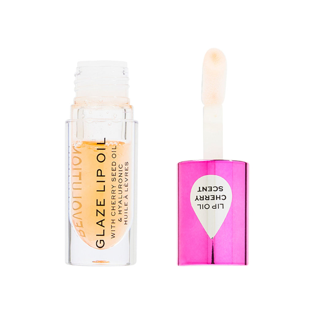 Makeup Revolution Glaze Lip Oil Intense Nourishment With Hyaluronic Acid Vitamin E - Getaway Terracotta | Grocsy