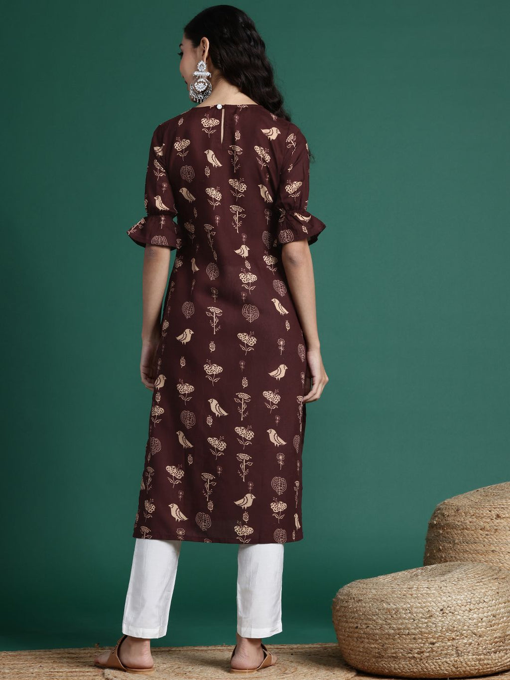 Sangria Women Ethnic Motifs Printed Kurta | Grocsy