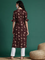 Sangria Women Ethnic Motifs Printed Kurta | Grocsy