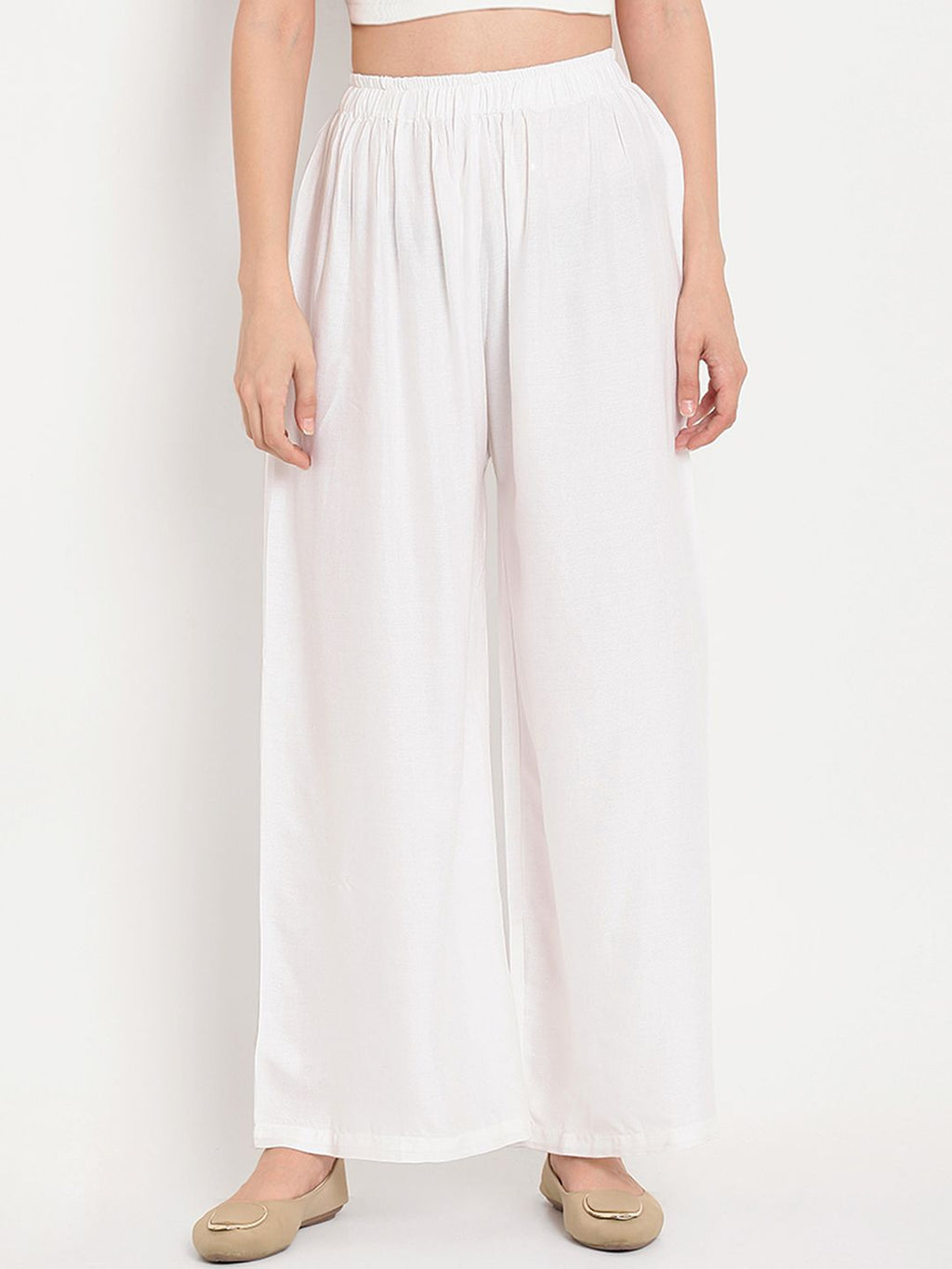 TAG 7 Women Pack of 3 Solid Flared Palazzos | Grocsy