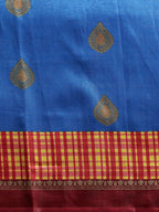 Saree Mall Blue Printed Bhagalpuri Saree | Grocsy