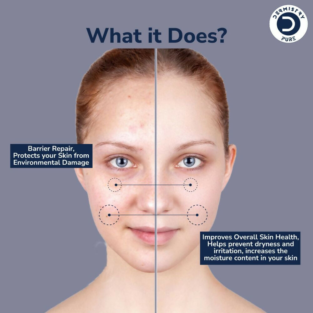 Dermistry Pure 1% Ceramide 2% Hyaluronic Acid Sensitive & Dry Skin Moisturizer Barrier Repair Serum | Grocsy