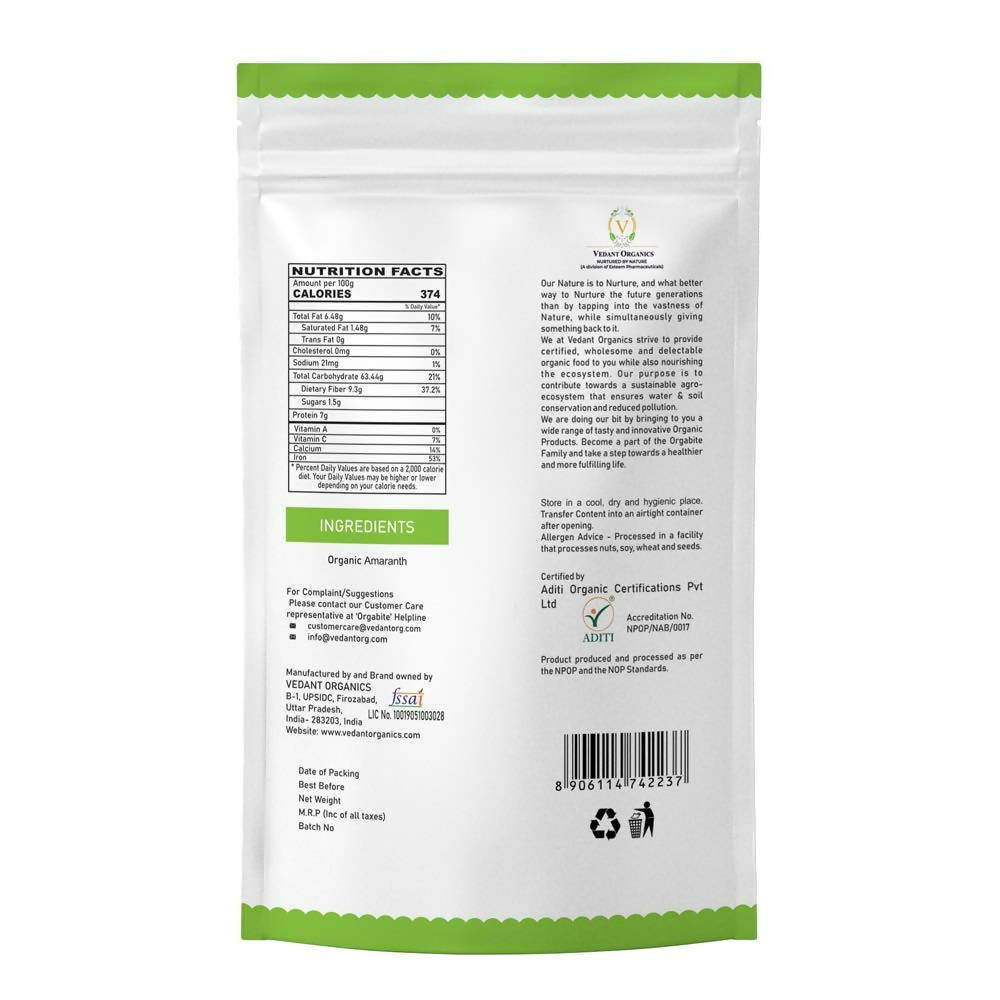 Orgabite Organic Amaranth Flour | Grocsy