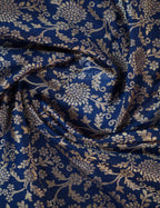 Shades of Navy Blue Floral Designbanaras Semi Silk Saree By Gayathri Reddy Designer Studio | Grocsy