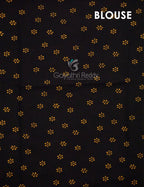 Mustard Yellow And Chikoo Coloured Block Print Handloom Mulmul Cotton Saree By Gayathri Reddy Designer Studio | Grocsy