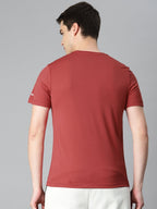 Alcis Men Typography Printed Anti Static Slim Fit Sports T-shirt | Grocsy