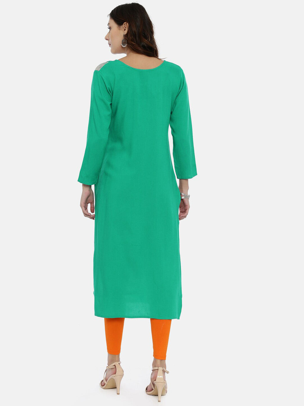 Souchii Women Green Printed Kurta | Grocsy