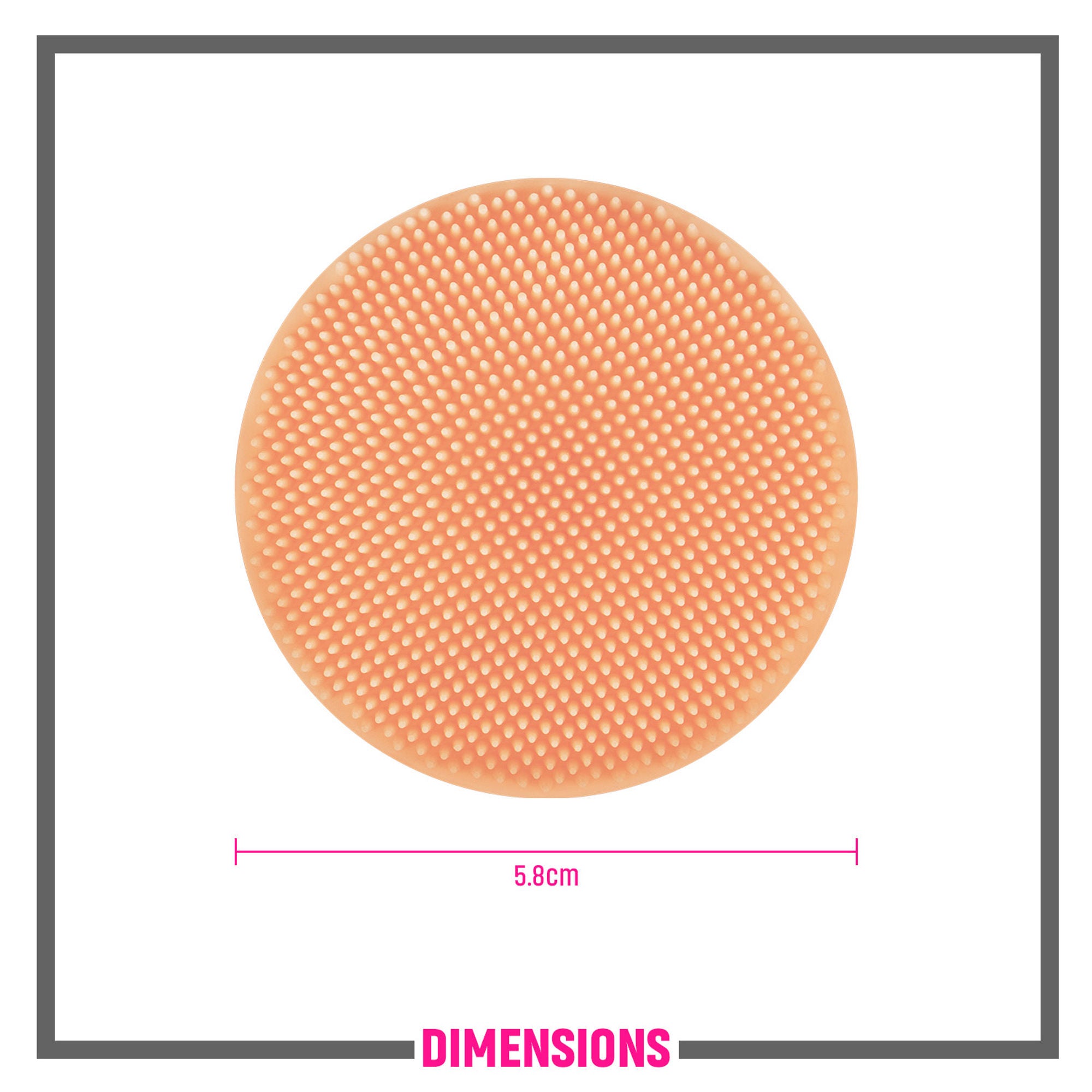 Miss Claire Lx051 Facial Scrubber Round - Peach | Grocsy