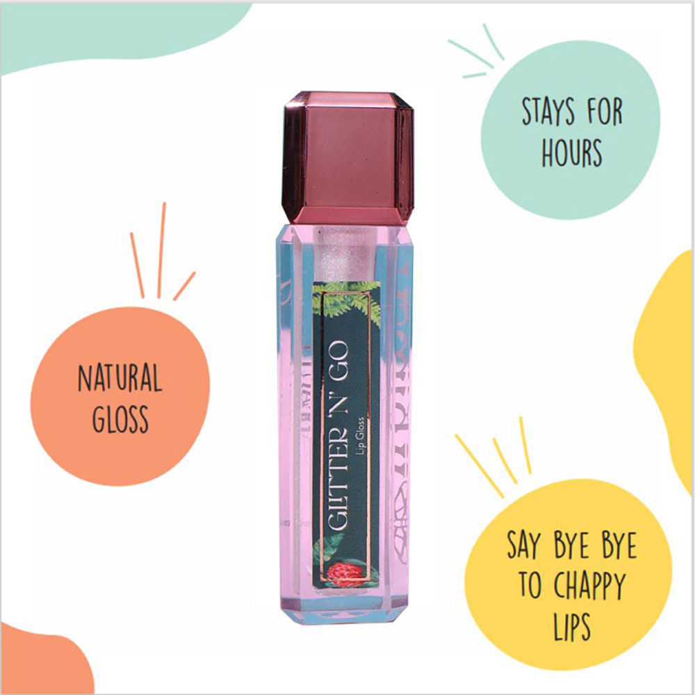 Whimsy Beauty Safe & Organic Non-Sticky Lip Gloss For Teen And Preteen Girls (Glitter N Go) | Grocsy