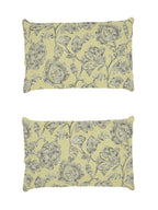 Story@home Arena Cream-Coloured & Grey Printed 180 TC Queen Bedsheet & 2 Pillow Covers | Grocsy