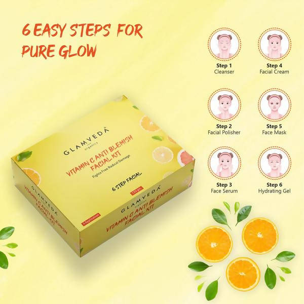 Glamveda Vitamin C Anti Blemish Facial Kit | Grocsy