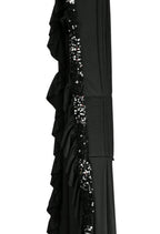 Mominos Fashion All Season Wear Black Ruffled Ready To Wear Saree | Grocsy