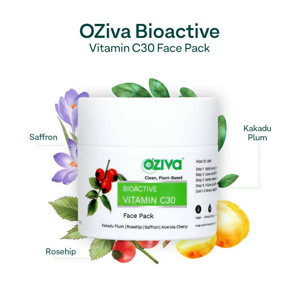 OZiva Bioactive Vitamin C30 Face Pack | Grocsy