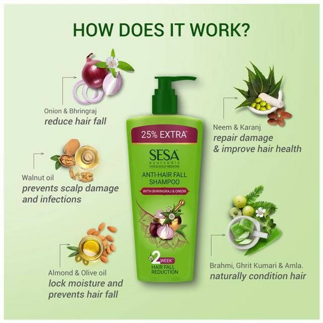 Sesa Ayurvedic Anti-Hair Fall Onion Shampoo | Grocsy
