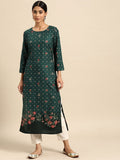All About You Women Floral & Geometric Printed Straight Kurta | Grocsy