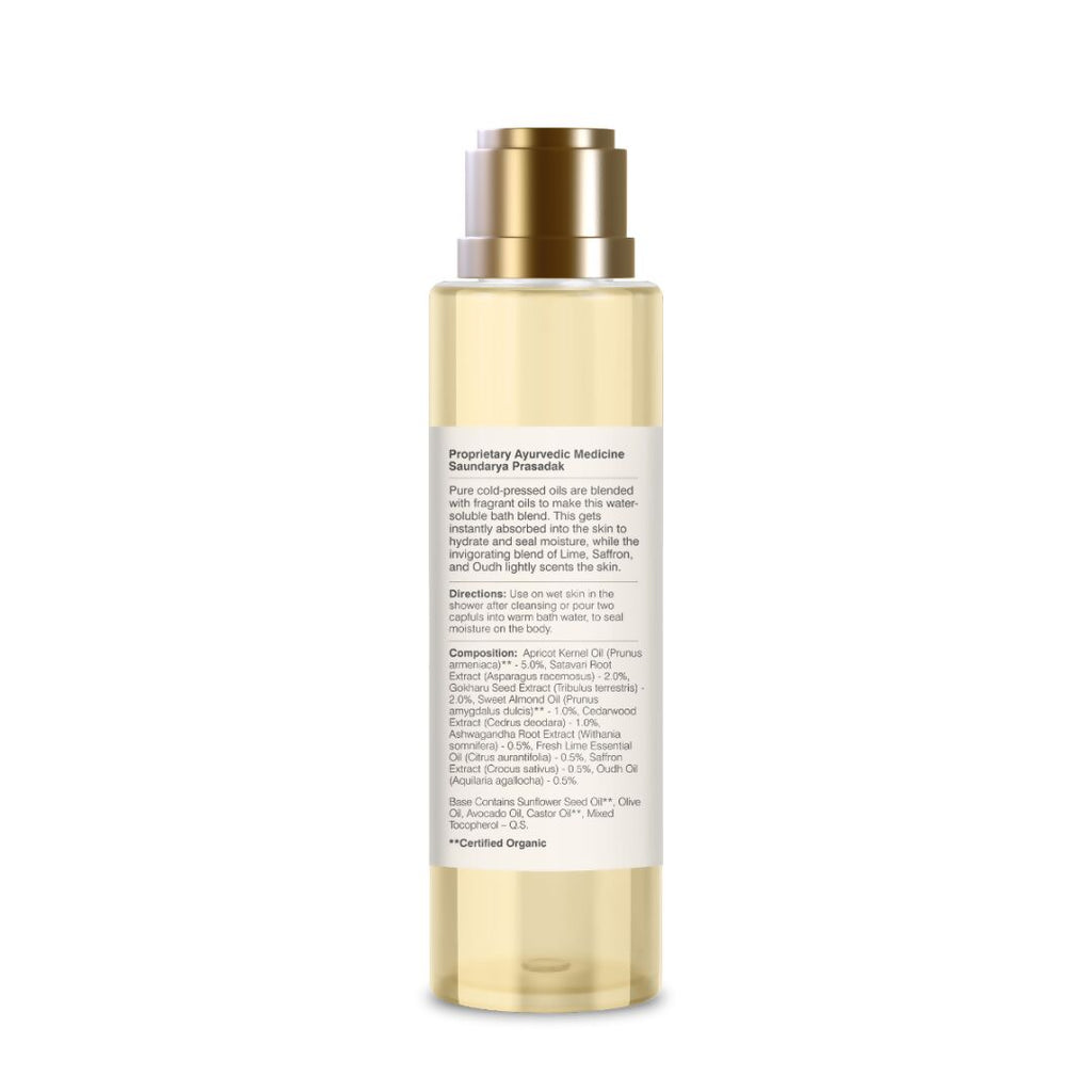 Forest Essentials After Bath Oil Lime Saffron & Oudh | Grocsy