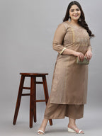 Sztori Ethnic Motifs Printed Regular Kurta with Palazzos | Grocsy
