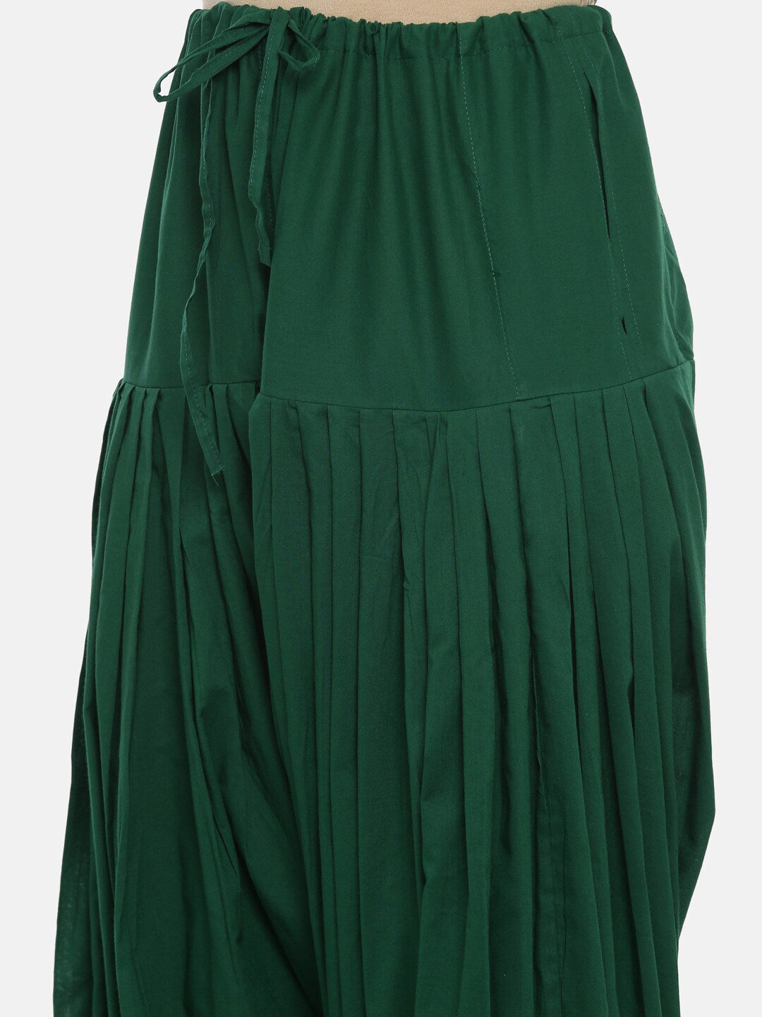 Souchii Women Green Pure Cotton Patiala | Grocsy