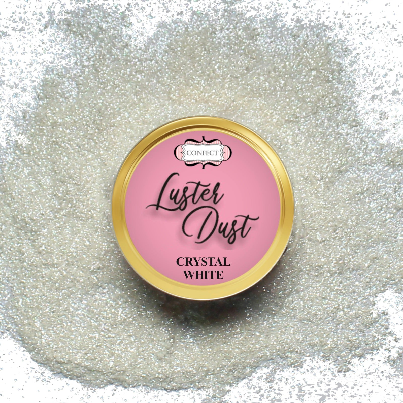 Confect Edible Luster Dust – Pack of 5 | Black, White, Silver, Pink, Gold | | Grocsy