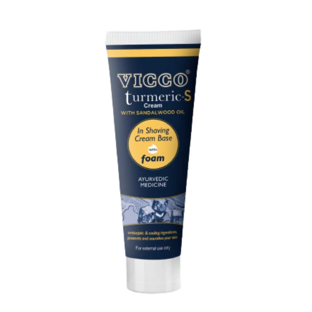 Vicco Turmeric - S Shaving Cream With Sandalwood Oil | Grocsy
