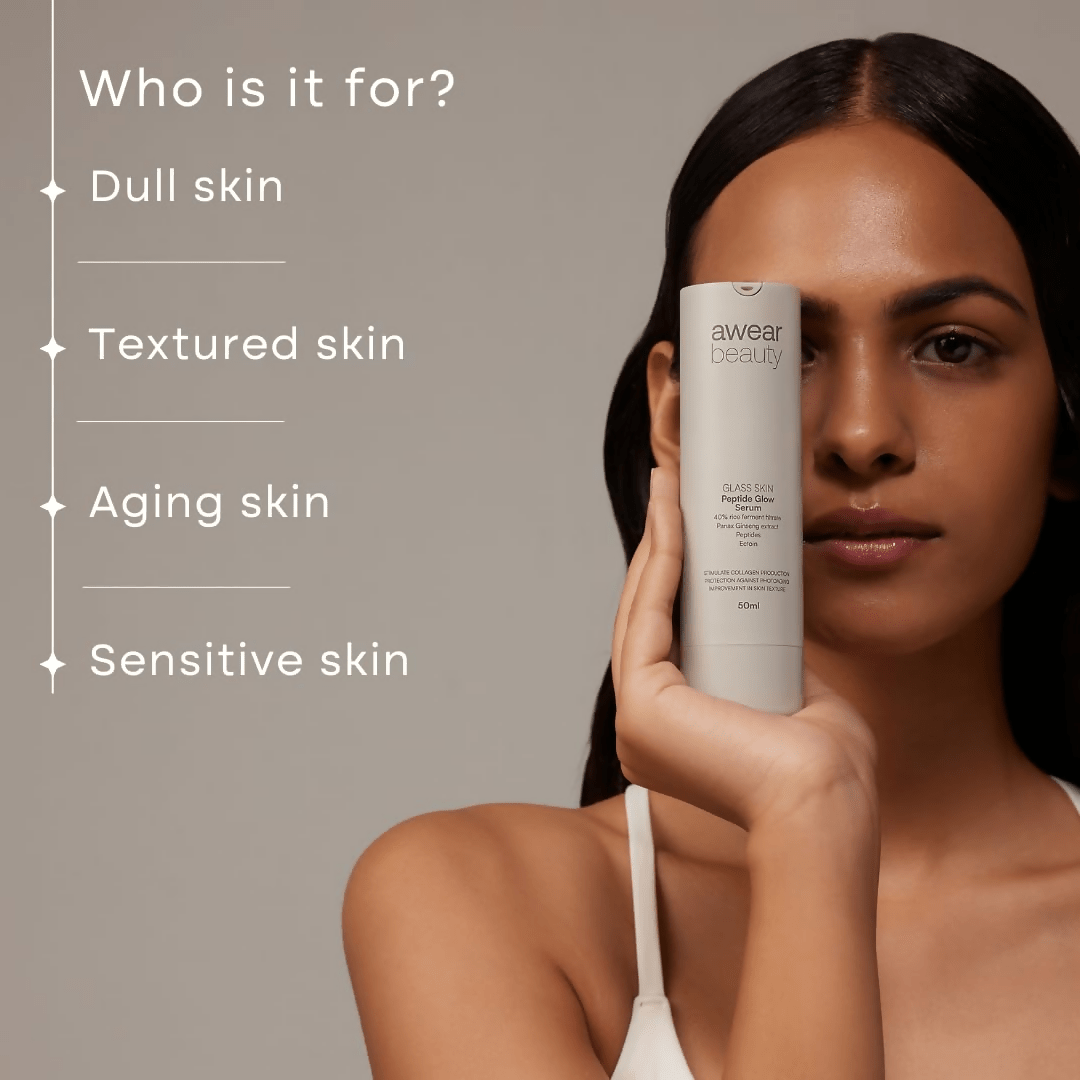 Awear Beauty Glass Skin Peptide Glow Serum | Grocsy