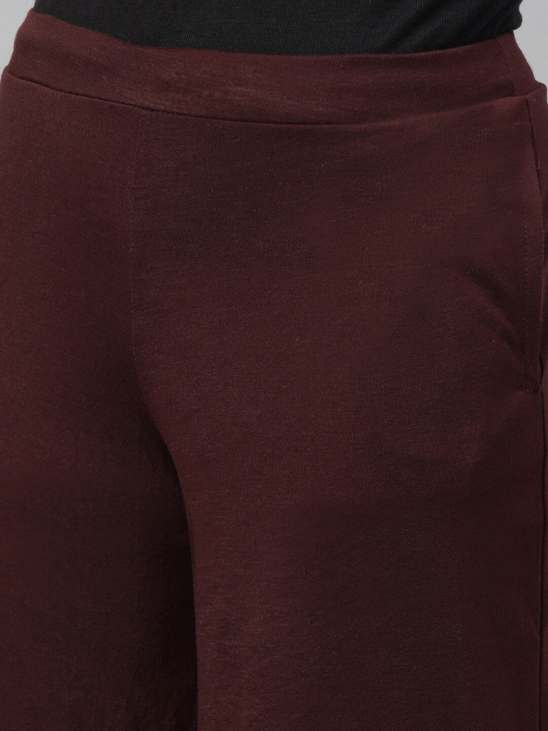 Souchii Women Brown Knitted Palazzos | Grocsy