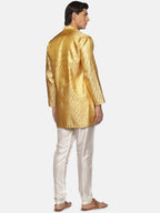 Sethukrishna Gold-Toned Kurta with Pyjamas For Men | Grocsy