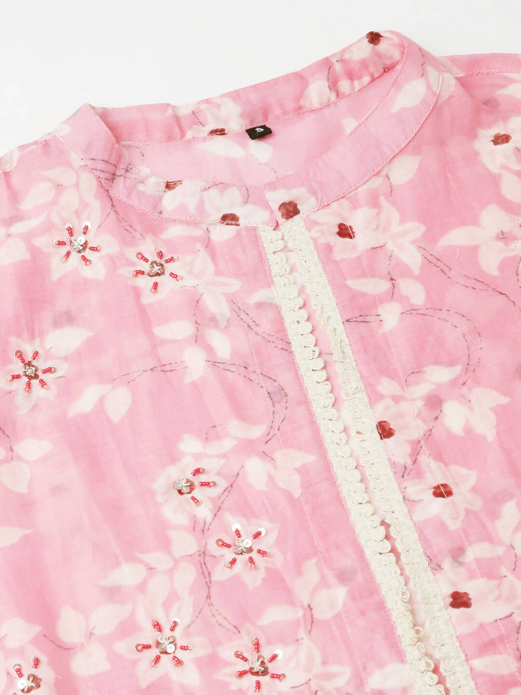 White Cotton Solid Flared Dress with Printed Shrug - Yukti | Grocsy