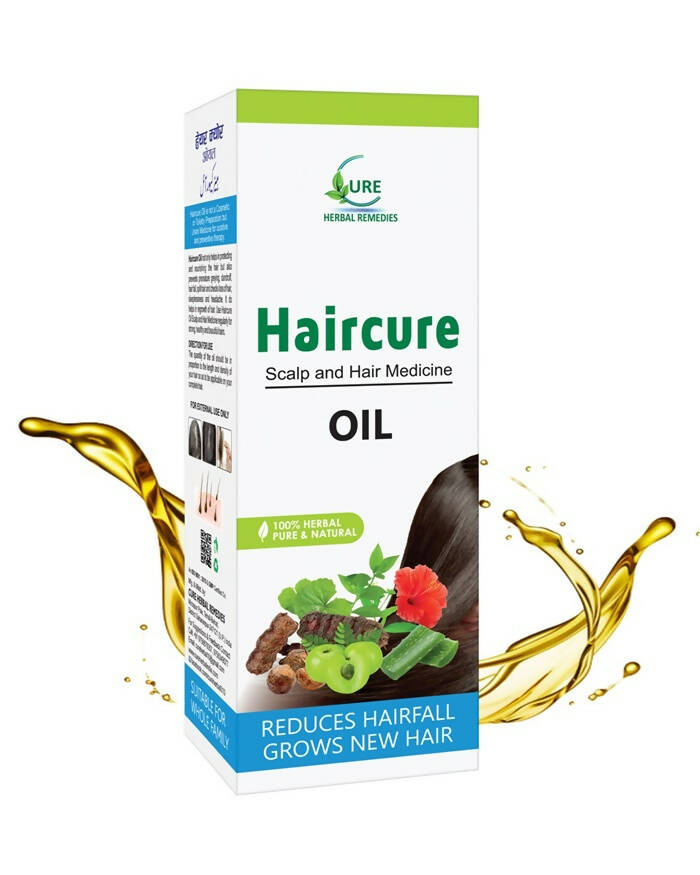 Cure Herbal Remedies Haircure Scalp and Hair Medicine Oil | Grocsy