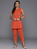 Ahalyaa Women's Traditional Wear Co-ods - Orange | Grocsy