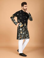 Vastranavya Exclusive Wedding Wear Viscose Rayon Thread Embroidered Work Kurta | Grocsy