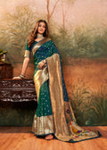 Anaita Green Designer Zari Weaving Pure Paithani Silk Saree With Blouse | Grocsy