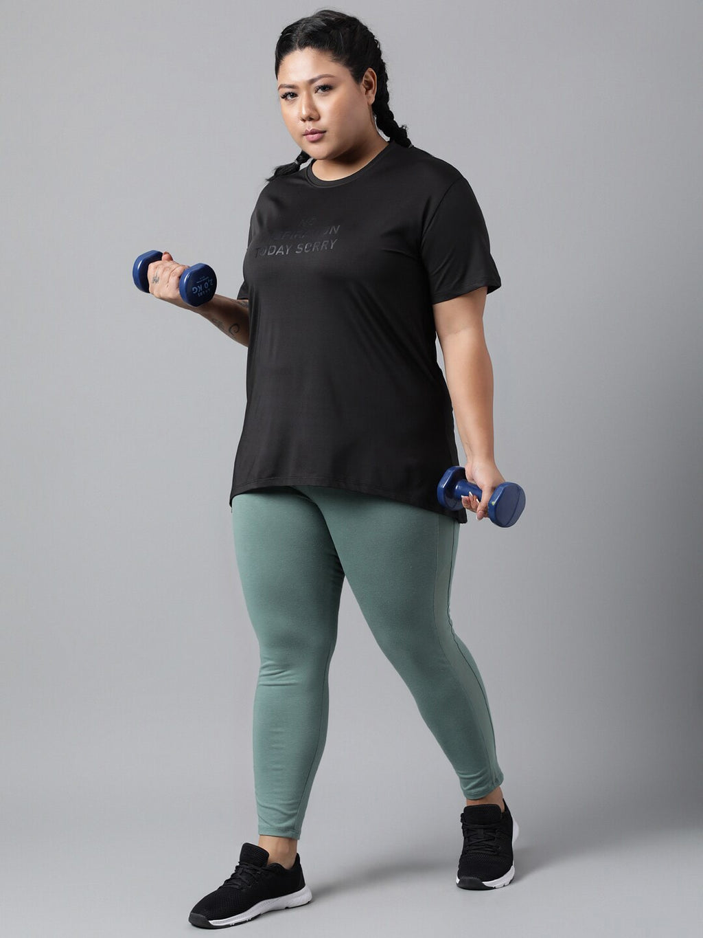 MKH Plus Size Typography Printed Dri-FIT Relaxed Fit Drop-Shoulder Sleeves Gym T-shirt | Grocsy
