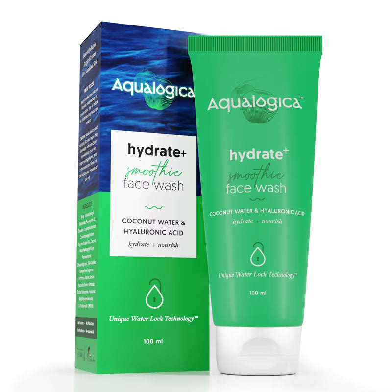 Aqualogica Hydrate+ Smoothie Face Wash with Coconut Water & Hyaluronic Acid | Grocsy