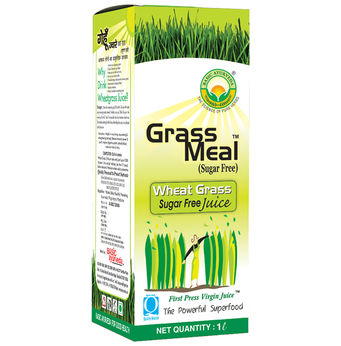 Basic Ayurveda Grass Meal Wheat Grass Juice with Honey | Grocsy