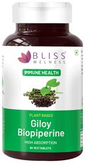 Bliss Welness Immune Health Giloy Biopiperine Veg Tablet | Grocsy