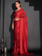 Tikhi Imli Striped Ready to Wear Saree | Grocsy