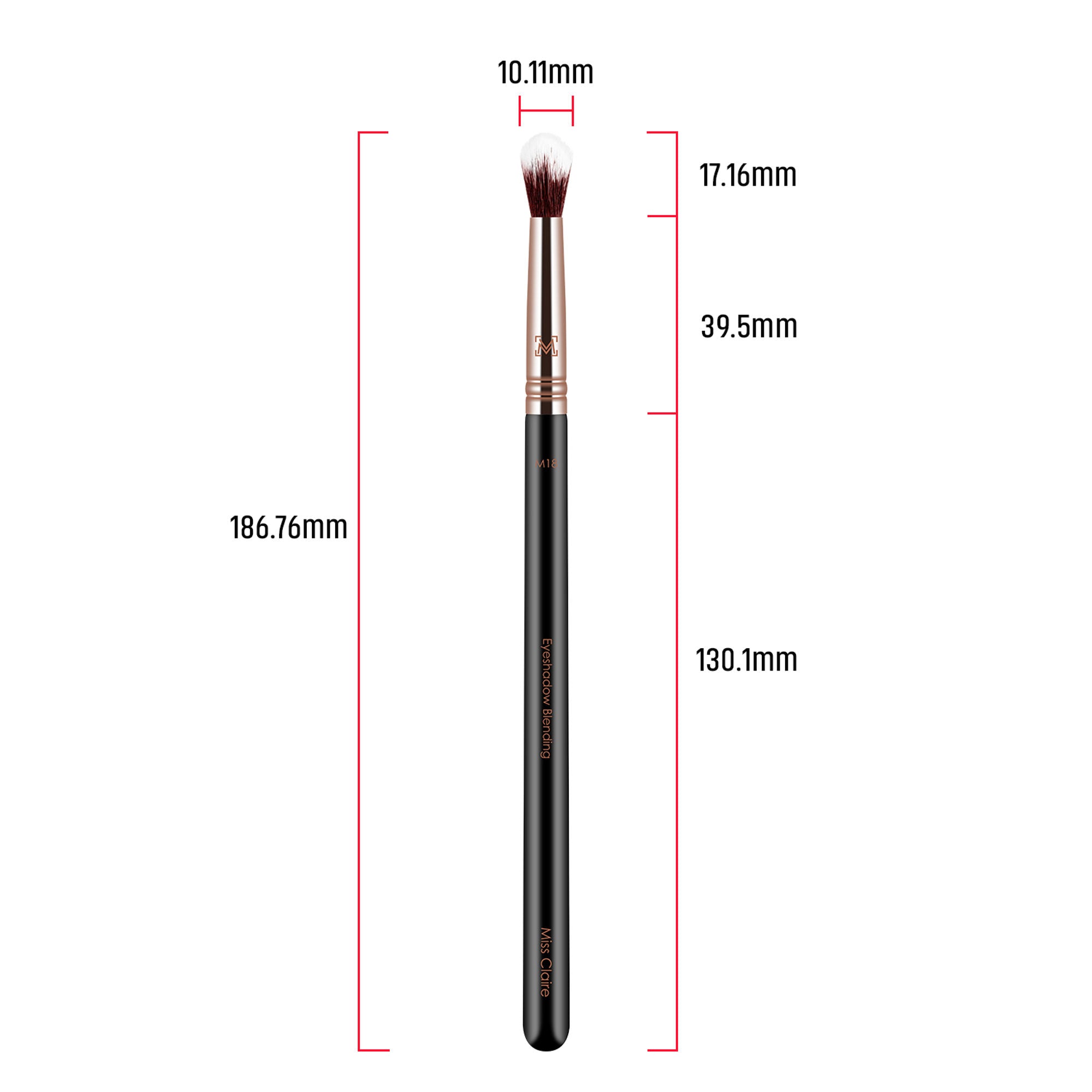 Miss Claire M18 - Eyeshadow Blending Brush - Rose Gold | Grocsy