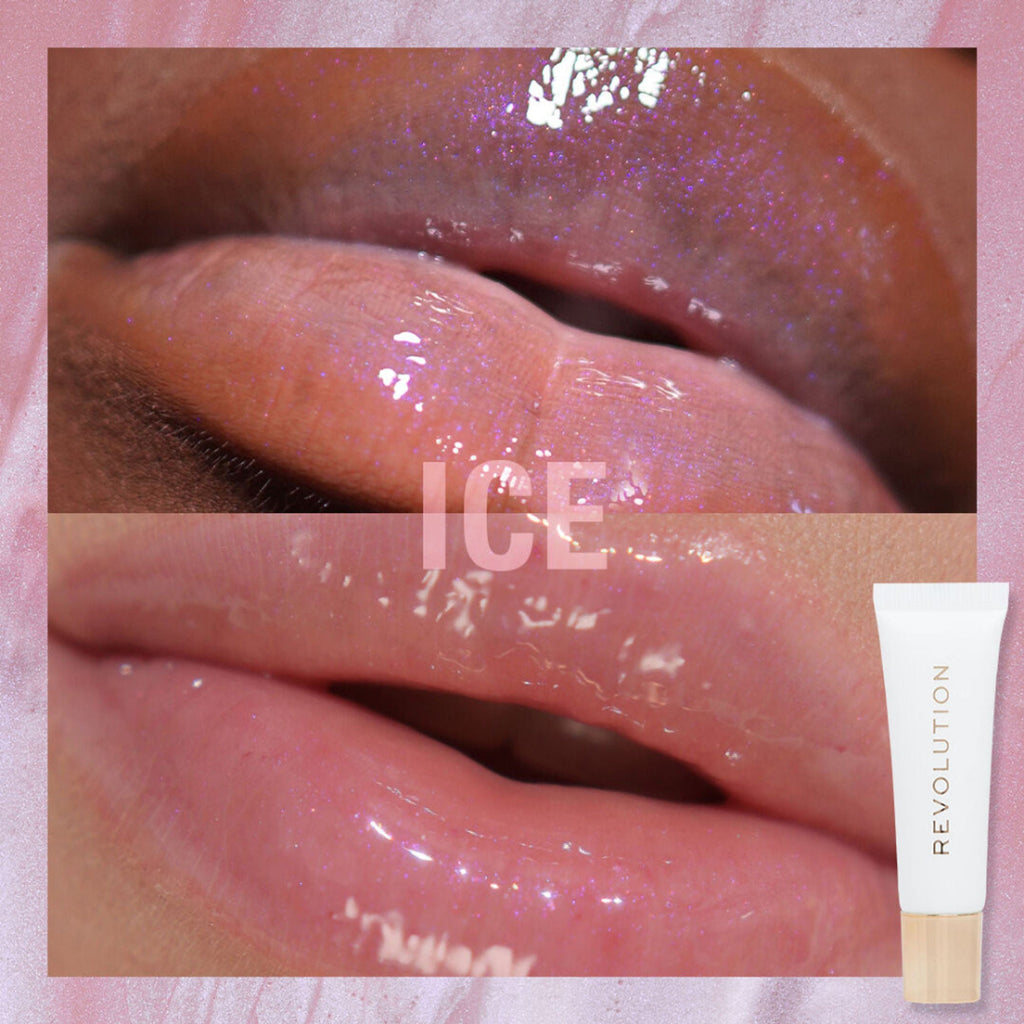 Makeup Revolution Juicy Peptide Lip Balm - Clear Ice | Grocsy