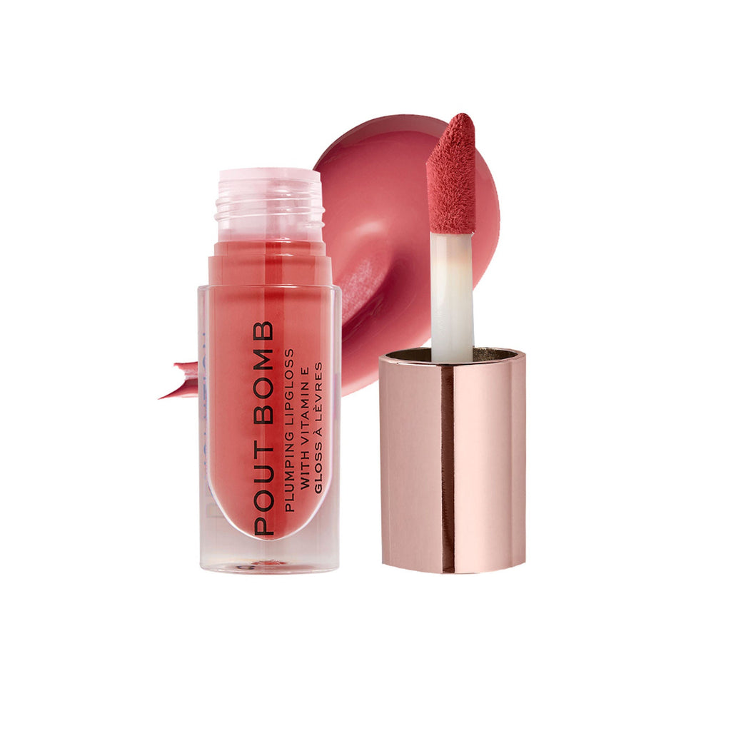Makeup Revolution Pout Bomb Plumping Gloss - Peachy Coral | Grocsy