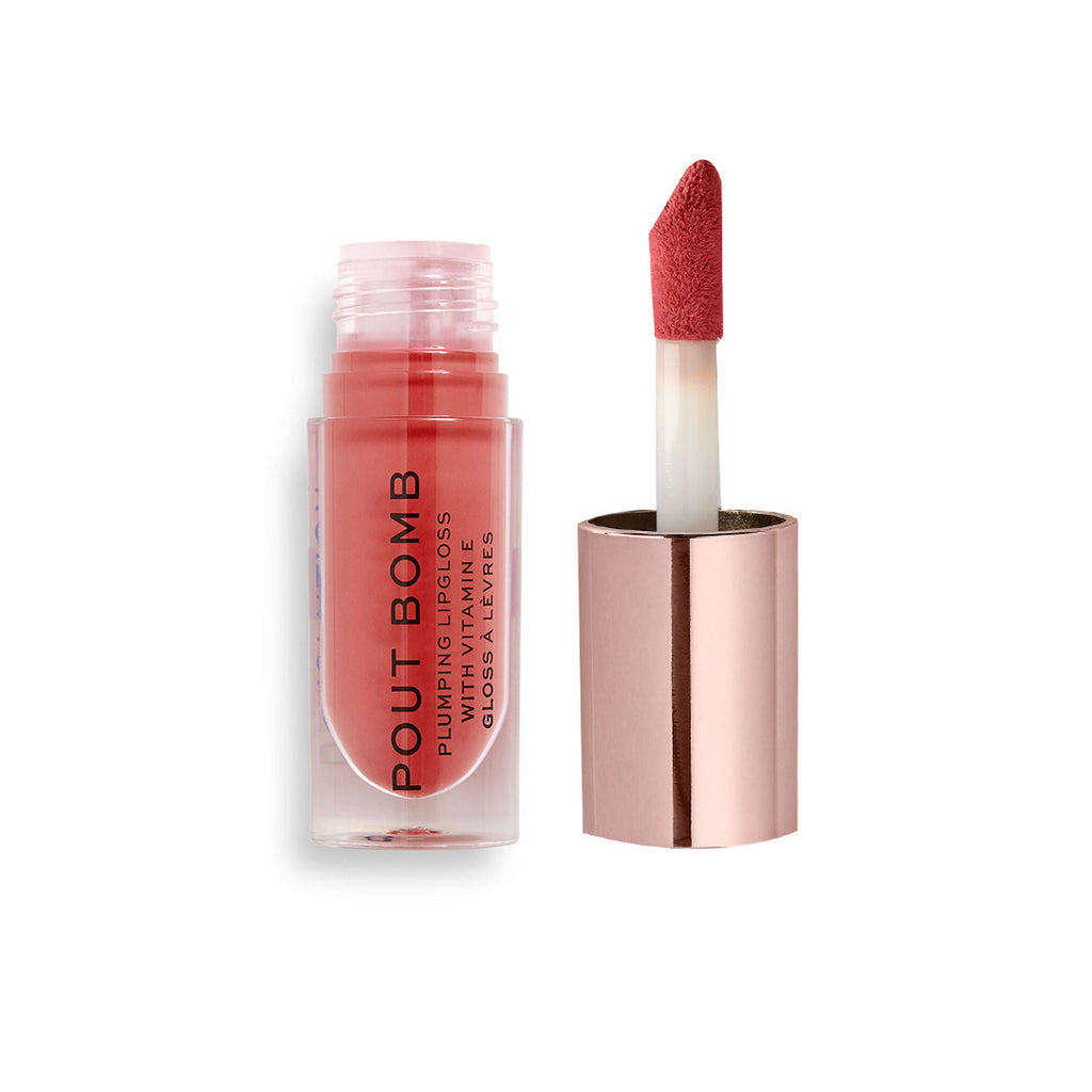 Makeup Revolution Pout Bomb Plumping Gloss - Peachy Coral | Grocsy