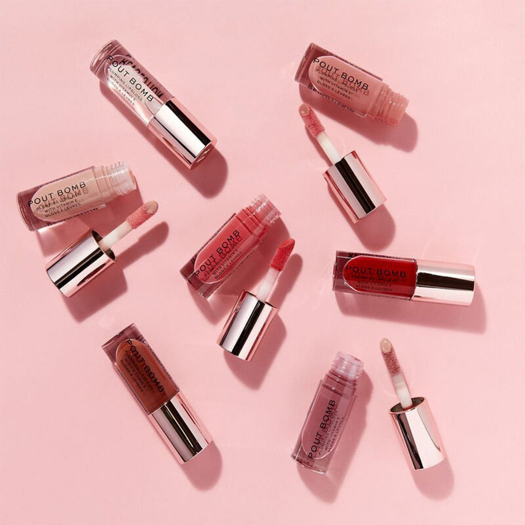 Makeup Revolution Pout Bomb Plumping Gloss - Peachy Coral | Grocsy