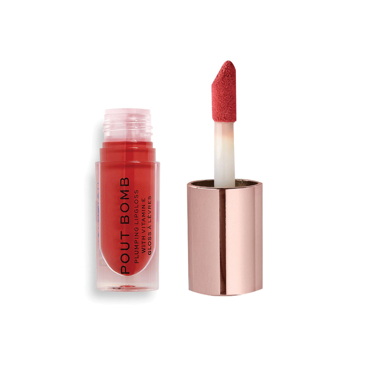 Makeup Revolution Pout Bomb Plumping Gloss - Juicy Red | Grocsy
