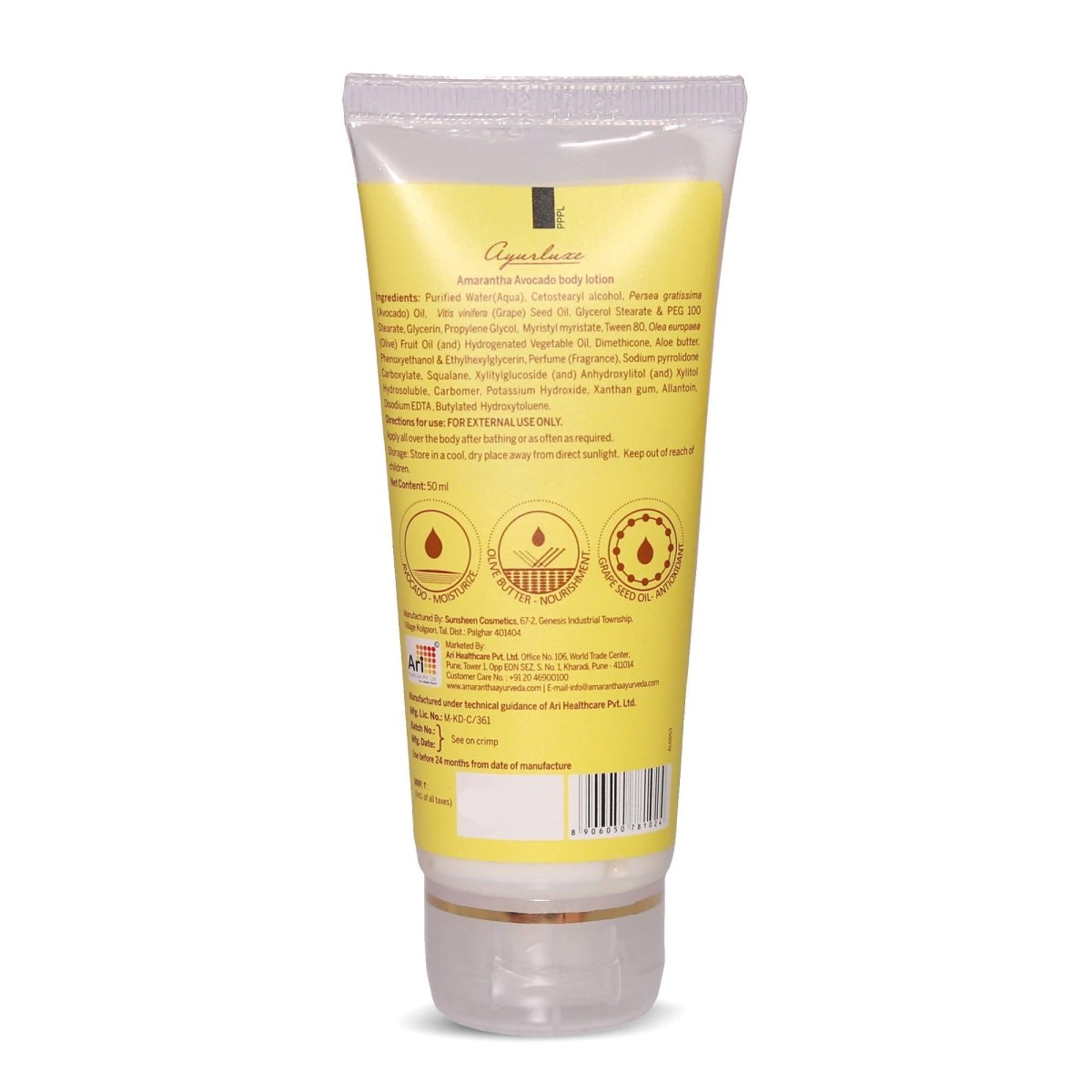 Amarantha Ayurvedic Avocado Body Lotion | Grocsy