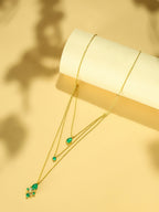 Nuyug 18k Trio Pendant Gold Anti Tarnish Necklace | Grocsy