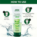 Nykaa Naturals Cucumber & Aloe Vera Face Wash for Hydrated Skin | Grocsy