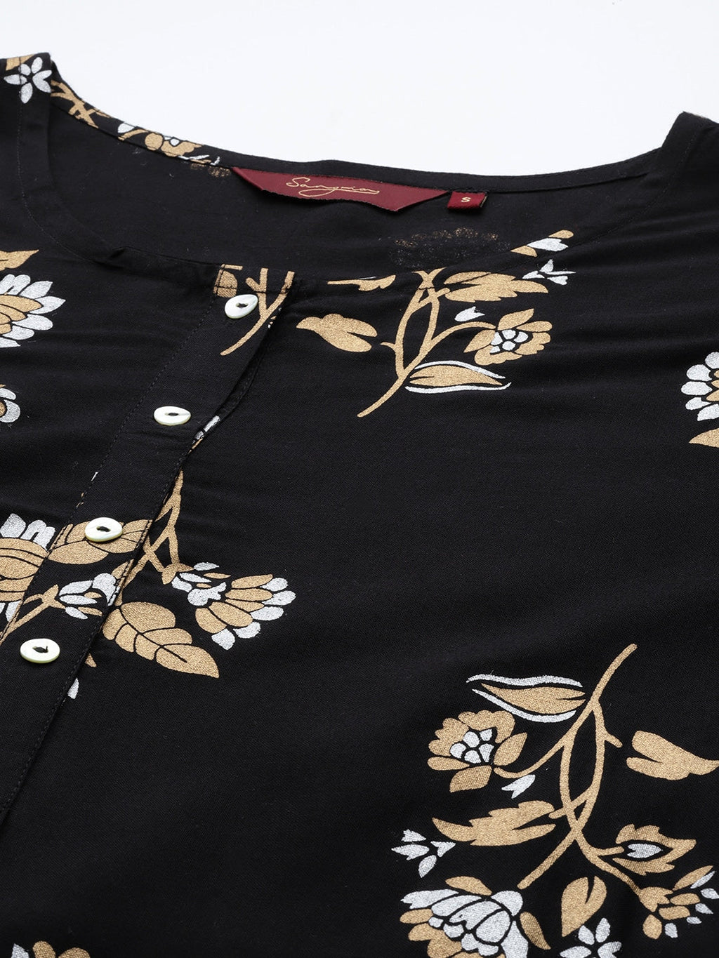 Sangria Floral Printed Regular Kurta With Trousers & Dupatta | Grocsy