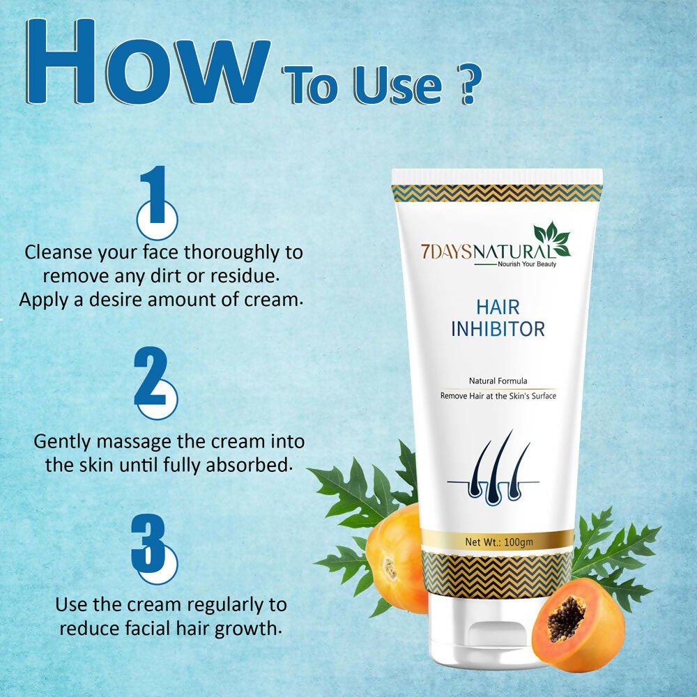 7 Days Organic Hair Inhibitor Permanent Hair Removal Cream | Grocsy