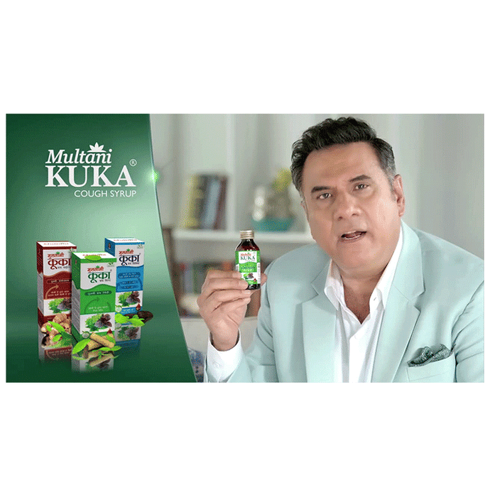 Multani Combo Pack of Kuka Cough Syrup 100ml and Tulsi Ginger Kuka Cough 36 Lozenges | Grocsy