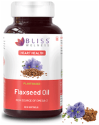 Bliss Welness Flaxseed Oil High Potency Omega-3 Softgel Capsule | Grocsy